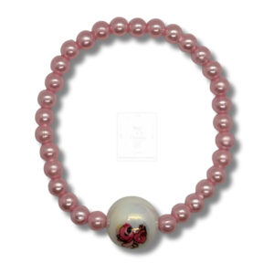 Stitch Perlenarmband elastisch – Rosé