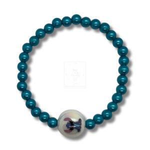 Stitch Perlenarmband elastisch – Petrol