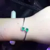 YULEM natürliches Smaragd-Armband für Damen, Hochzeit, al-Armband aus 925er Sterlingsilber, verstellbar, 18 Karat vergoldet, edler Schmuck