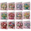 12er Packungen Grußkarten-Set zum Selbermachen, Diamant-Kunst-Malerei, Grußkarten für Weihnachten, Geburtstag, Ostern, Feiertage