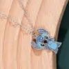 Disney Stitch Volldiamant-Halskette – funkelnder Strass-Anhänger, Lilo & Stitch Bling-Spielzeug für Frauen und Fans