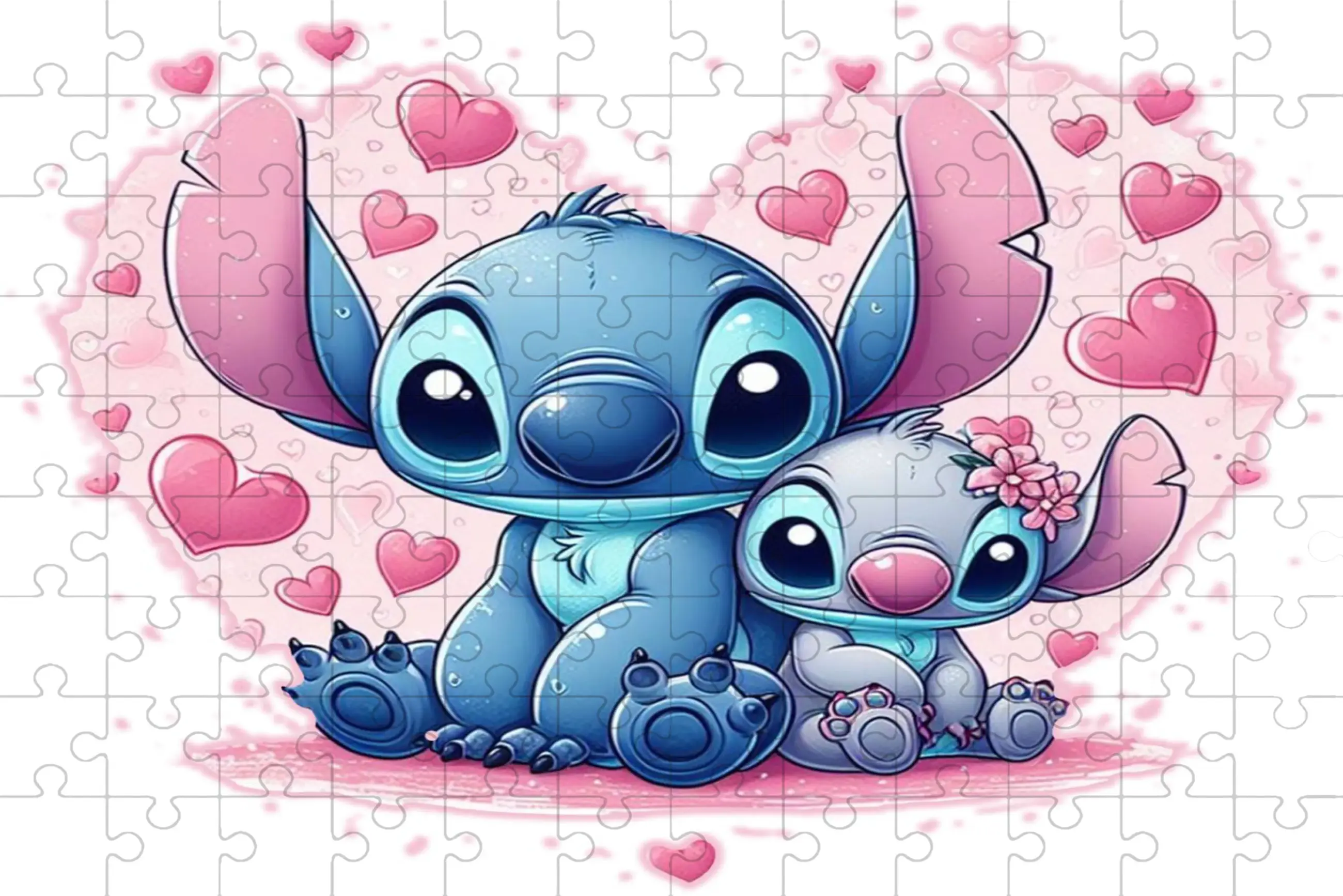 Disney Lilo & Stitch Puzzle, begleitende Kinder im Alter von 14 Jahren, mit intellektuellem Aufdruck, handgefertigtes Puzzle, 108/200/300/500/1000/1500 Teile