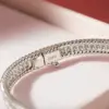 BXINY GRA zertifizierte alle Moissanit-Armreifen, 925er-Sterlingsilber, Platte, 18 Karat Gold, Labordiamant-Armband für Frauen, Party-Geschenke, Schmuck 4