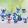 Hot Stitch Figur Spielzeug Set Anime Stitch Action Figuren Weihnachtsgeschenk und Puppen mit Aufbewahrungstasche Versorgung Dekoration Spielzeug 2