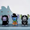 Neue al Stitch Trick Anime Action Figure Spielzeug Kürbis Zauberer Leuchtende Skelett Stich Action Figure Überraschung Halloween Geschenke