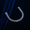 Luxuriöses ovales/herzförmiges Labor-Armband mit rotem Rubin für Damen, 925er Sterlingsilber, Diamantschmuck, Edelsteinarmband für Damen 3
