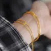 Echtes 14-karätiges Goldfarbenes Armband für Frauen, luxuriöses, fortschrittliches Valentinstag-Geburtstagsgeschenk für Freundin 1