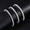 SEMNI 3 mm 4 mm 5 mm 6,5 mm Moissanit-Diamant-Tennis-Armband für Damen und Herren, Zertifikat, 925er Sterlingsilber, luxuriöser edler Schmuck 3