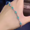 Feiner Schmuck aus 925er-Sterlingsilber mit Edelsteinen, luxuriöses Vintage-Handarmband mit frischem Smaragd für Damen 2