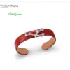 SANTUZZA 925 Sterling Silber Armband Armreif für Frauen Einstellbar Rot/Schwarz/Blau/Braun Leder Taurus Konstellation Feine schmuck