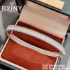 BXINY GRA zertifizierte alle Moissanit-Armreifen, 925er-Sterlingsilber, Platte, 18 Karat Gold, Labordiamant-Armband für Frauen, Party-Geschenke, Schmuck