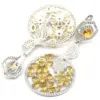 56 x 27 mm, sehr zu empfehlen lange, große, goldene Citrin-CZ-Ohrringe für Damen, Hochzeit, Silber 2
