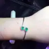 YULEM natürliches Smaragd-Armband für Damen, Hochzeit, al-Armband aus 925er Sterlingsilber, verstellbar, 18 Karat vergoldet, edler Schmuck 6