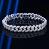 2 Reihen 8 MM Kubanisches Armband Männer Frauen Edlen Schmuck S925 Silber High Carbon Diamant Paar Armband vergoldet 18 Karat Hip Hop Link Kette 2