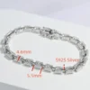 100 % 925 Sterling Silber Tank Kette Moissanit Armband für Frauen Luxus Designer Armbänder Party Hochzeit Geburtstag Geschenke Schmuck 4