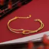 Echtes 14-karätiges Goldfarbenes Armband für Frauen, luxuriöses, fortschrittliches Valentinstag-Geburtstagsgeschenk für Freundin 2
