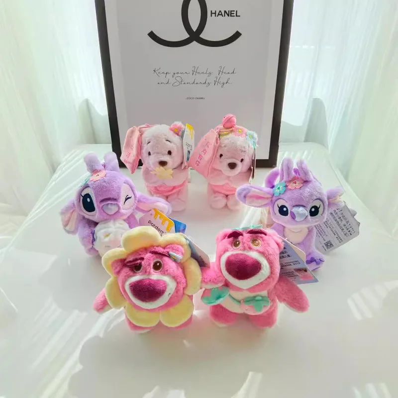 al Disney Kawaii Stitch Angie Plüschtier Schlüsselanhänger Niedlicher Stitch Angel Plüschtiere Schlüsselanhänger Kawaii Peluche Puppen Anhänger Geschenk Kinder 4