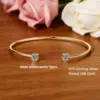 BXINY 2-Stein 5mm Moissanit Armreifen 100 % S925 versilbert 18K Gold Diamant Armband für Frauen Party Geschenk Schmuck GRA zertifiziert 2