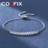 COSFIX Moissanit-Armband, 925er-Sterlingsilber, Kette, Weißgold vergoldet, Labordiamant, trendiges Armband für Damen 1