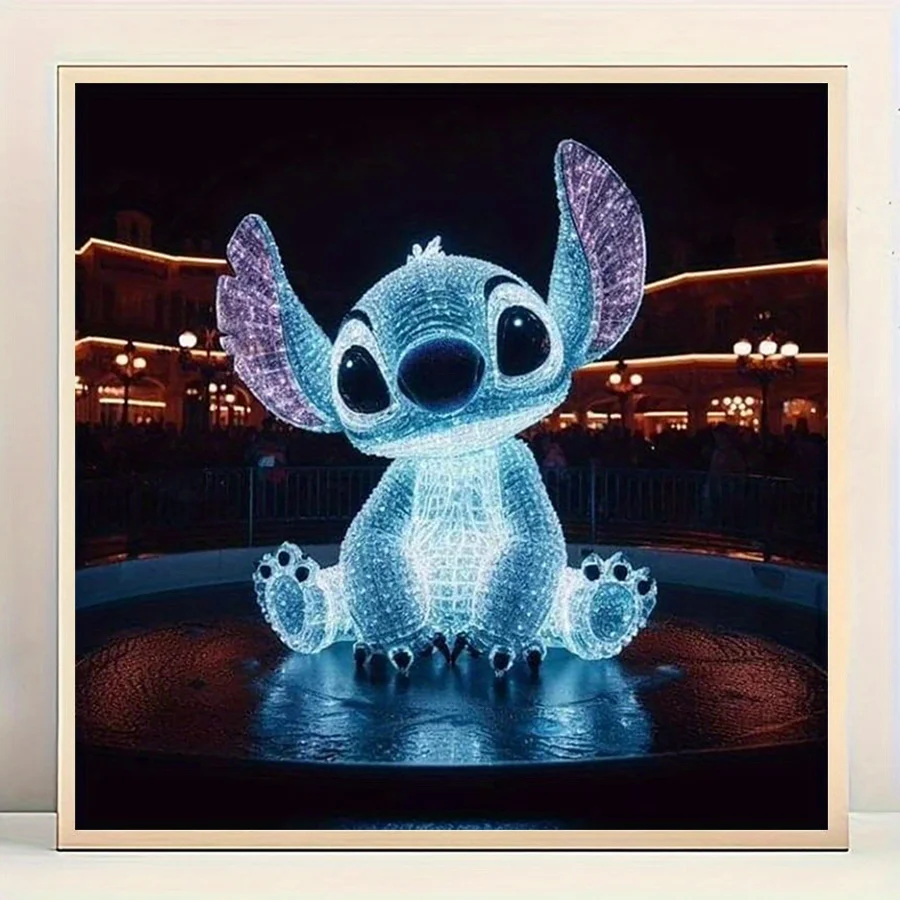 5D-Diamant-Malerei-Set zum Selbermachen – Cartoon, leuchtender Stich, runder synthetischer Acryl-Edelstein, Leinwand-Bastelset, Diamant-Kunstwerk, H