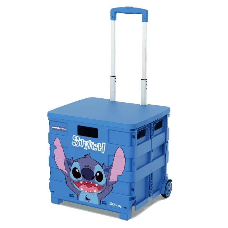 Anime Stitch Kofferraum-Aufbewahrungsbox, Outdoor, Camping, Cartoon-Muster, multifunktional, große Kapazität, faltbar, tragbar, Aufbewahrung