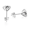 LUXUSTEEL 2 Stück Herren-Kristall-Zirkon-Ohrstecker für Damen, 316L Edelstahl, Knorpel-Piercing-Ohr, antiallergisch, 3–8 mm 5