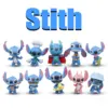 Hot Stitch Figur Spielzeug Set Anime Stitch Action Figuren Weihnachtsgeschenk und Puppen mit Aufbewahrungstasche Versorgung Dekoration Spielzeug