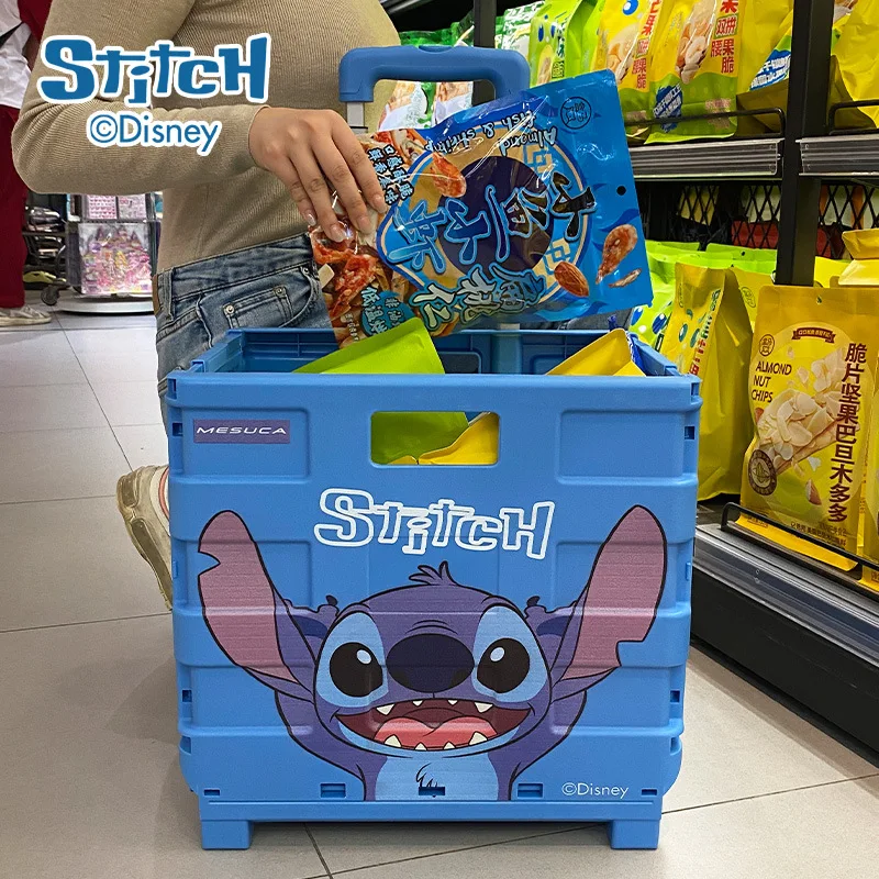 Anime Stitch Kofferraum-Aufbewahrungsbox, Outdoor, Camping, Cartoon-Muster, multifunktional, große Kapazität, faltbar, tragbar, Aufbewahrung 4