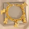 Dubai Luxus 18K vergoldet Hip Hop Armband für Frauen Hochzeit Verlobung Party Alltagskleidung Armband Charms Schmuck Geschenk 1