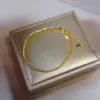 14 Karat reines Gold Farbe glänzende Armband kette für Frauen Braut Hochzeit Armband Armreif feinen Schmuck Geschenke nicht verblassen