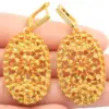 55 x 24 mm, atemberaubende 15,2 g goldene Citrin-CZ-Damen-Hochzeitsohrringe aus Gold und Silber