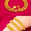 Kinderarmband aus 24-karätigem Gold mit breitem Band | AU999 Pure Gold, dickes Band mit mattem Finish, verstellbarem Verschluss, sicher und elegant 6