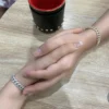 2 Reihen 8 MM Kubanisches Armband Männer Frauen Edlen Schmuck S925 Silber High Carbon Diamant Paar Armband vergoldet 18 Karat Hip Hop Link Kette 5