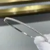 Qualität Marke Reinem 925 Sterling Silber Schmuck Für Frauen Gold Armreif Bewegen Diamant Armreif Hochzeit Schmuck Um Niet 6 cm armreif 1