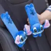 Niedlicher Cartoon Stitch Sicherheitsgurt-Schutzbezug Anime Lilo & Stitch Weicher Plüsch Auto-Schultergurt Auto-Innendekoration 2