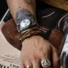 Nischenarmband im indischen Ethno-Stil, Gaucho-Retro-Stil, Tang-Gras, goldenes Adler-Armband für Männer und Frauen 2