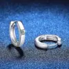 Tezzc D Farbe Moissanit Ohrring S925 Sterling Silber Überzogene Weiß Gold Creolen für Frauen Hochzeit Schmuck Großhandel 3