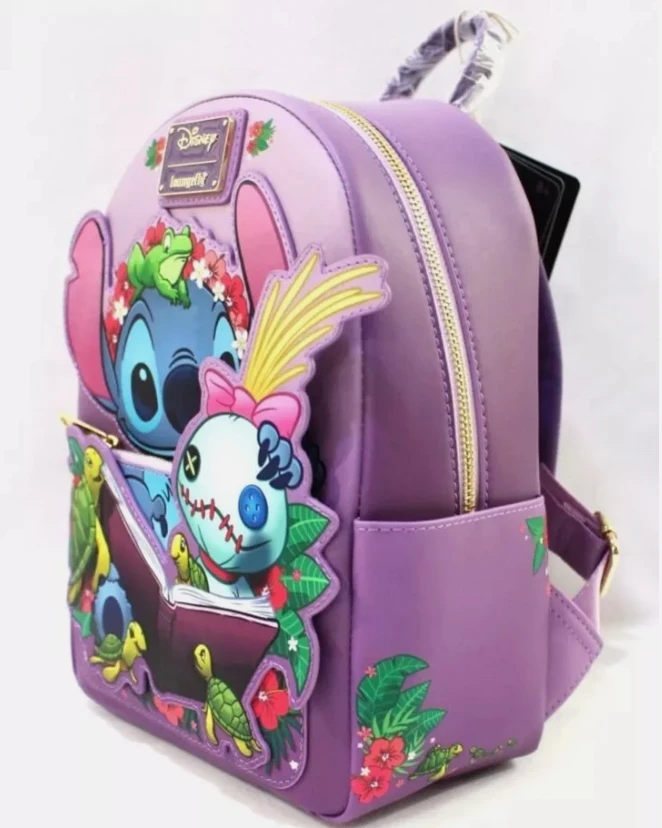 Lilo & Stitch Scrump Reading Mini Rucksack Kinder Rucksack Pu Leder Student Rucksack Schreibwaren Weihnachtsgeschenk 2