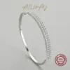 Ailmay Solide 925 Sterling Silber Klassische Luxus Voller Zirkonia Armbänder Für Frauen Mädchen Anti-allergie Feine Schmuck Geschenke 5
