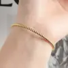 OXTAO vergoldeter 18 Karat weißer Moissanit-Armreif, Damenschmuck, 925er Silber, klassischer Armreif, Lünetten-Set, Armband, Jahrestagsgeschenke 3