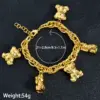 Dubai Luxus 18K vergoldet Hip Hop Armband für Frauen Hochzeit Verlobung Party Alltagskleidung Armband Charms Schmuck Geschenk 6