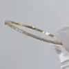 Qualität Marke Reinem 925 Sterling Silber Schmuck Für Frauen Gold Armreif Bewegen Diamant Armreif Hochzeit Schmuck Um Niet 6 cm armreif