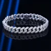 2 Reihen 8 MM Kubanisches Armband Männer Frauen Edlen Schmuck S925 Silber High Carbon Diamant Paar Armband vergoldet 18 Karat Hip Hop Link Kette