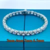 SEMNI 3 mm 4 mm 5 mm 6,5 mm Moissanit-Diamant-Tennis-Armband für Damen und Herren, Zertifikat, 925er Sterlingsilber, luxuriöser edler Schmuck 2