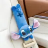 Niedlicher Cartoon Stitch Sicherheitsgurt-Schutzbezug Anime Lilo & Stitch Weicher Plüsch Auto-Schultergurt Auto-Innendekoration 1