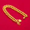 Kinderarmband aus 24-karätigem Gold mit breitem Band | AU999 Pure Gold, dickes Band mit mattem Finish, verstellbarem Verschluss, sicher und elegant 3
