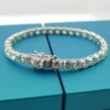 SEMNI 3 mm 4 mm 5 mm 6,5 mm Moissanit-Diamant-Tennis-Armband für Damen und Herren, Zertifikat, 925er Sterlingsilber, luxuriöser edler Schmuck