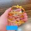 Echtes 18K Gold Rose Offene Schleife Hohlarmband für Frauen Freundin Verlobung Geburtstag Valentinstag Gold Armreif Schmuck Geschenke 3