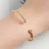OXTAO vergoldeter 18 Karat weißer Moissanit-Armreif, Damenschmuck, 925er Silber, klassischer Armreif, Lünetten-Set, Armband, Jahrestagsgeschenke 2
