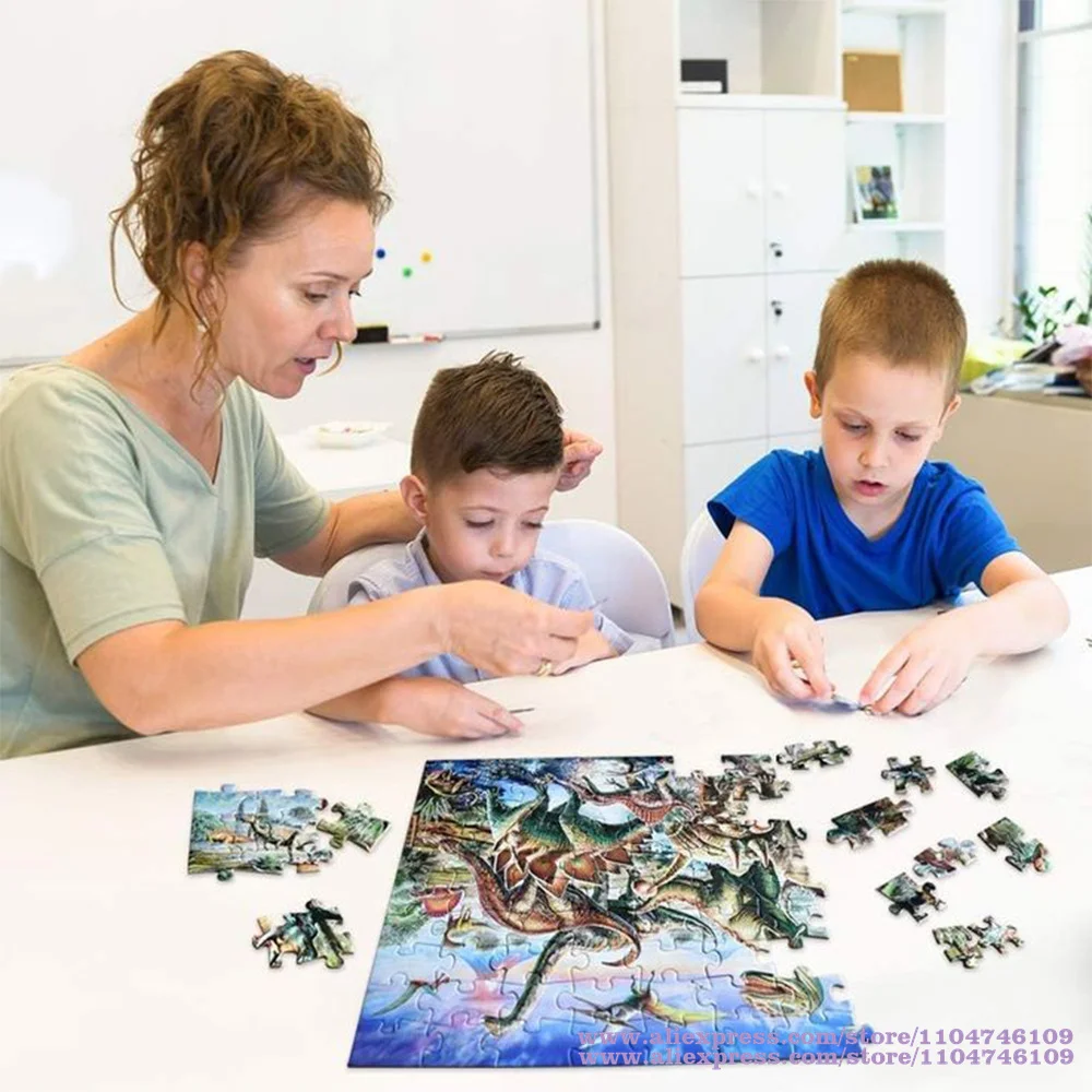 Disney Lilo & Stitch Puzzle, begleitende Kinder im Alter von 14 Jahren, mit intellektuellem Aufdruck, handgefertigtes Puzzle, 108/200/300/500/1000/1500 Teile 3